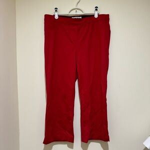 Women’s Nygard Brand Red Colour Stretchy Capris Length Legging Pants  Size: 14